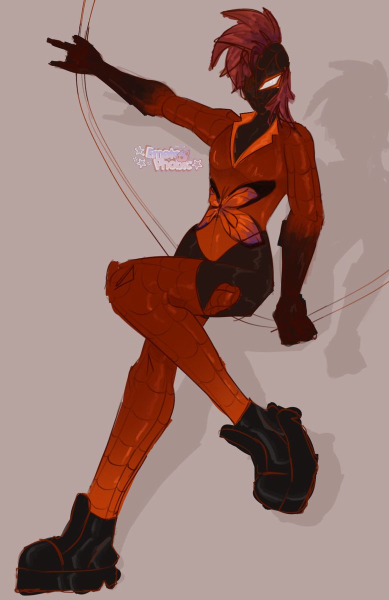_thevamp1re's tweet photo. Rough little drawing of another Spidersona design! But this time, FOR THE ORANGE SIDE, YYYEAAAAAAHHHHHHHH!!!!!!!!!!!!!!!!!
He kinda sluttyyyyy EEHEHEHEHE
#art #drawing #fanart #spiderman #spidersona #orangeside #sanderssides https://t.co/9BPCd3AdqB
