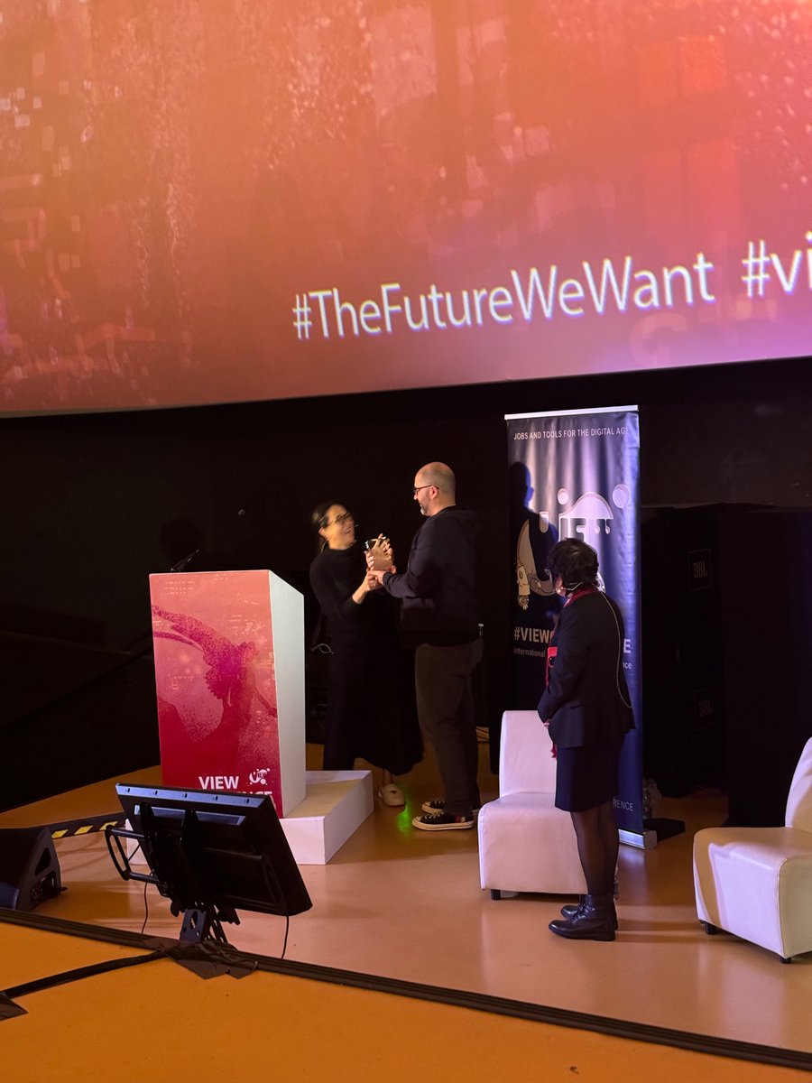 ViewConference's tweet photo. Today, we had a fantastic talk at the #viewconference: “VIEW Visionary Award 2024: #ramseynaito , President of @ParamountPics and @Nickelodeon, in Conversation with #LucaRaffaelli, journalist and essayist.”
An amazing talk! Thank you!
@to_megutierrez 
#animation #vfx #event https://t.co/SY7KA95HMQ