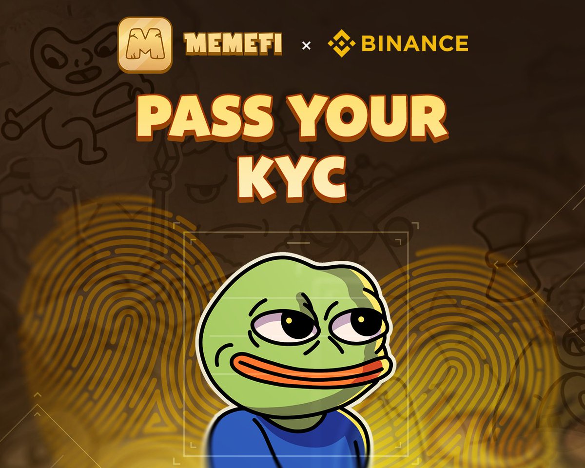 memeficlub's tweet image. MemeFi X Binance Campaign: All things KYC
‼️Important reminder: in order to be qualified for the prizes, you must pass your KYC. As only 15% of the users have passed their KYC, a key requirement for the campaign, we're giving everyone an extension until the 27th of October to…