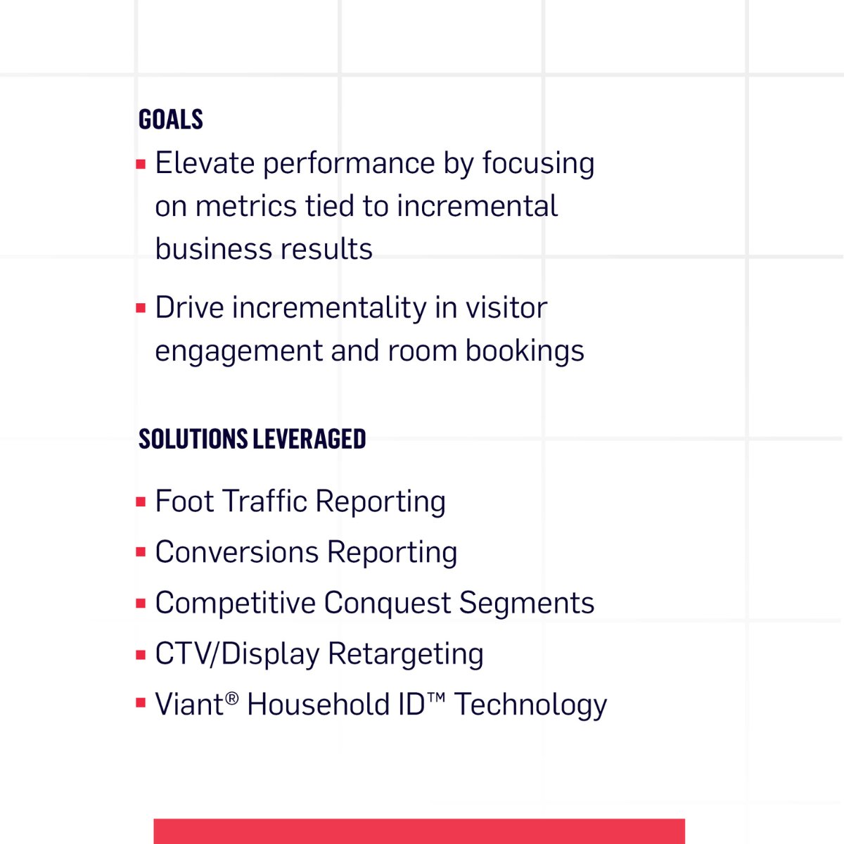 viant_tech's tweet image. In partnership with @_62ABOVE, learn how we created a unique #DSP offering to drive awareness, increase room bookings and attract new visitors for their client, @HarrahsCherokee. Check out the full #casestudy here. bit.ly/3BLn9BW

#AdvancedReporting #CTV #AdTech