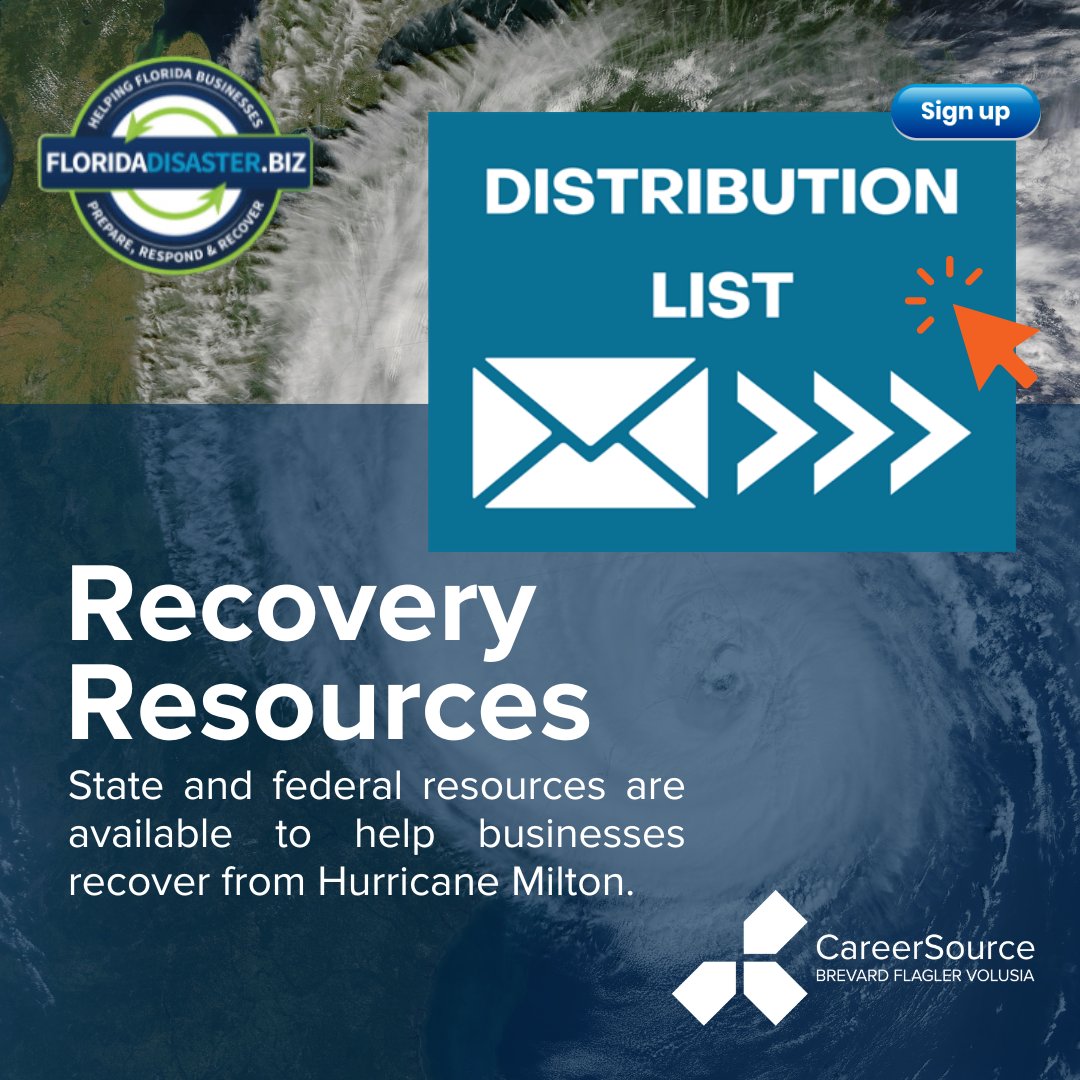 🚨 Attention Business Owners! 🚨

If you've been impacted or are facing challenges during cleanup after Hurricane Milton, visit FloridaDisaster.biz to sign up for recovery updates🌐

#HurricaneMilton #HurricaneRecovery