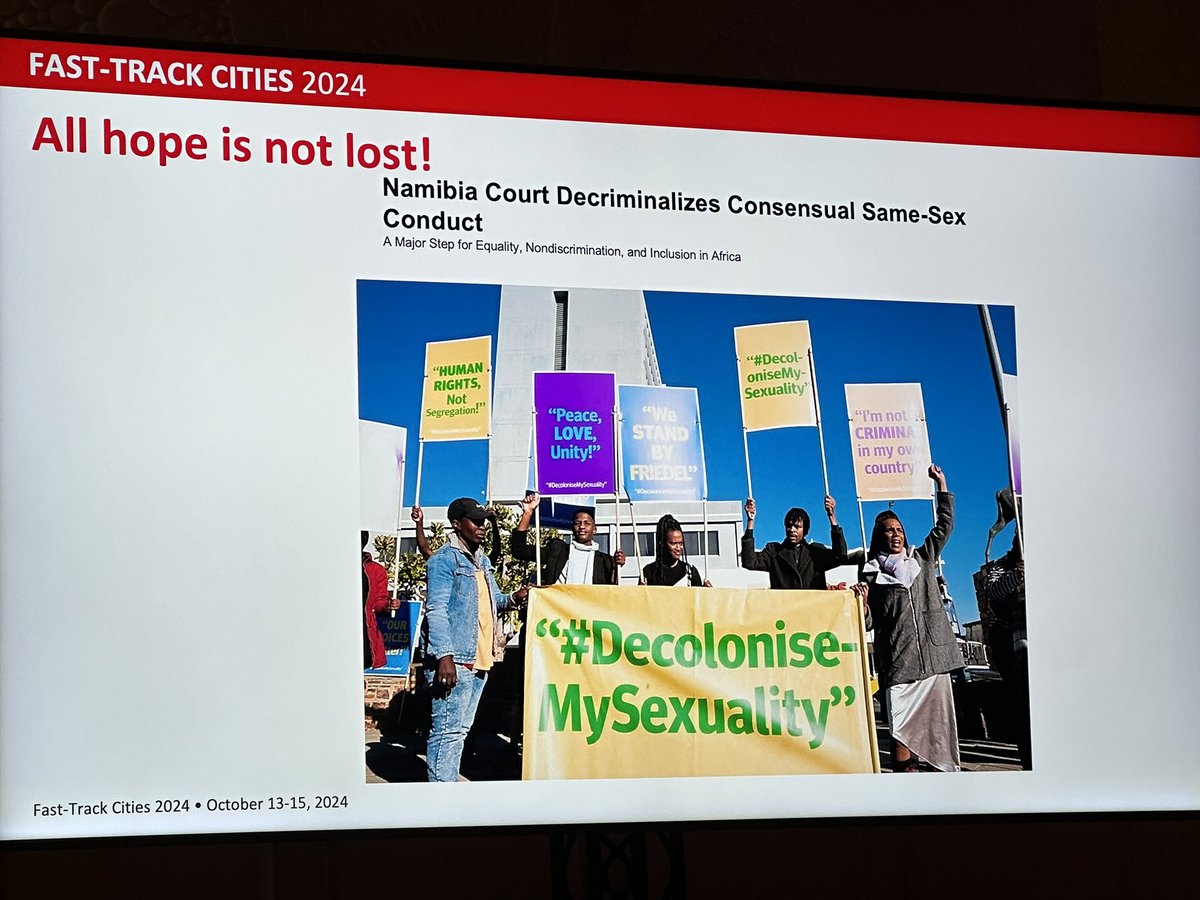 🇫🇷 An excellent discussion at #FTC2024!  <a href="/SboNkosiZA/">Sibongile Nkosi</a> co-executive of <a href="/gnpplus/">GNP+</a> talks about the need to make the laws &amp; science work together to decriminalize HIV and key populations &amp; highlights the community’s progress made thus far.  #UequalsU #CommunitiesFirst