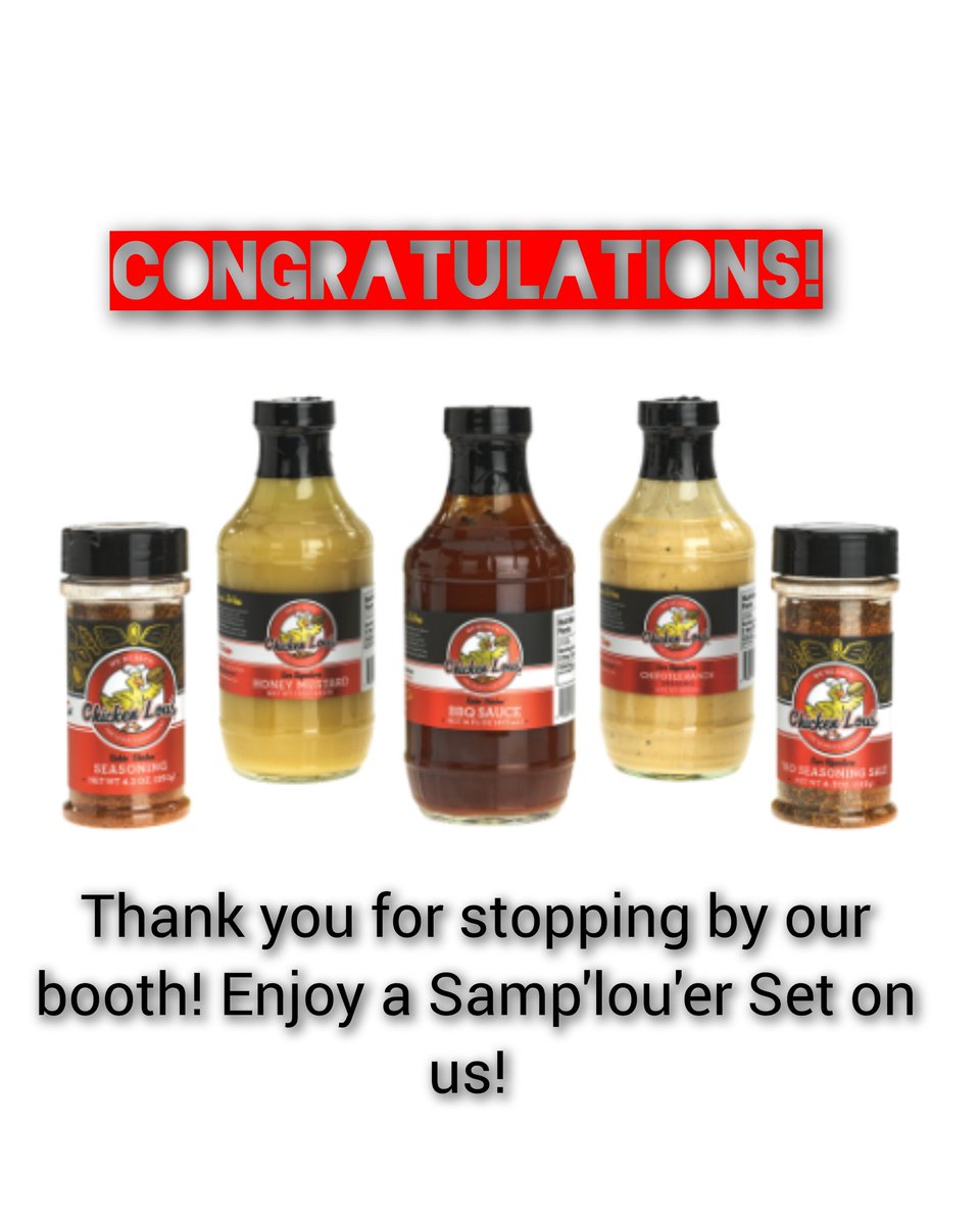 chickenlous's tweet image. Congratulations Danielle, the winner of our Samp&apos;lou&apos;er Set raffle! Thank you to everyone who stopped by our booth this weekend at @thechocolateexpo_official in Manchester! 

#congratulations #raffle #sampleset #chocolate #specialtyfood #chocolateexpo #thankyou