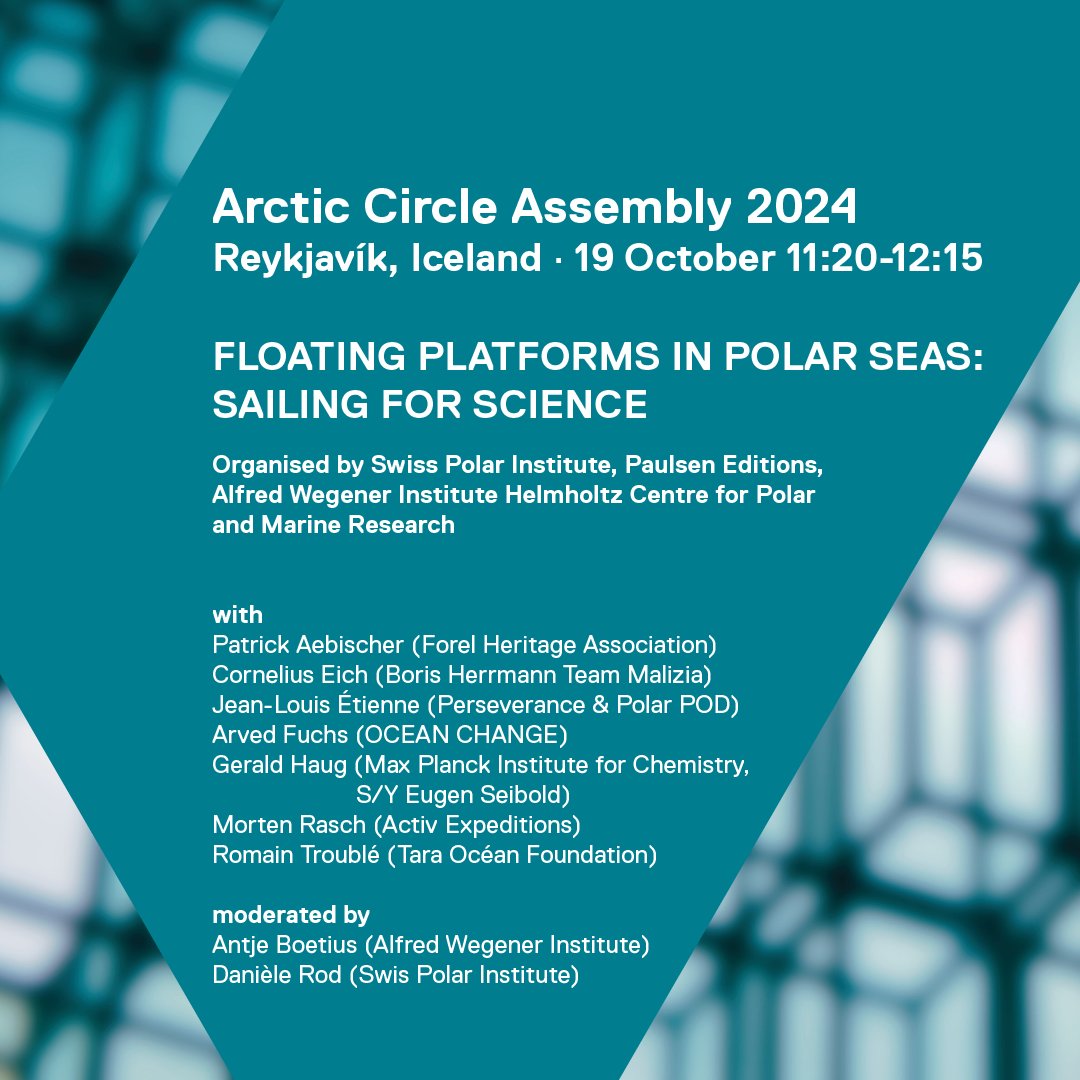 Swiss Polar Institute @swisspolar.bsky.social (@swisspolar) on Twitter photo ❄️Looking forward to <a href="/_Arctic_Circle/">Arctic Circle</a> #Assembly2024! On 19 Oct at "Floating Platforms in Polar Seas: Sailing for Science”, we will be discussing synergies & impact of these innovative structures for #sustainable #PolarScience. #InternationalCollaboration #climate ❄️Looking forward to <a href="/_Arctic_Circle/">Arctic Circle</a> #Assembly2024! On 19 Oct at "Floating Platforms in Polar Seas: Sailing for Science”, we will be discussing synergies & impact of these innovative structures for #sustainable #PolarScience. #InternationalCollaboration #climate