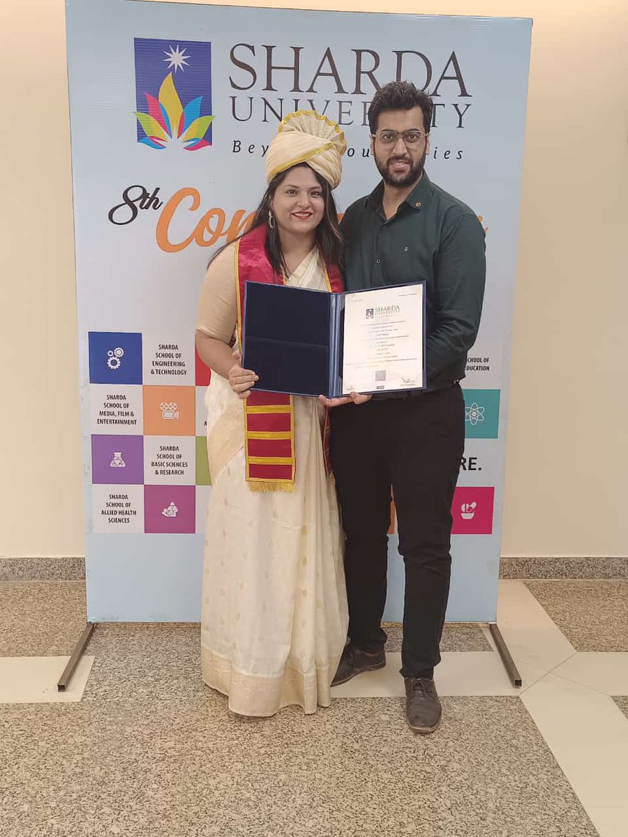aakashdhingra17's tweet photo. From a very long time, i was looking for something good to happen so that i can share it with everyone.

Finally, I have something which made me really happy and I am pleased to share that my wife has completed her PhD.

Congratulations Dr Neha ❤️ https://t.co/kRt9fE33Qb