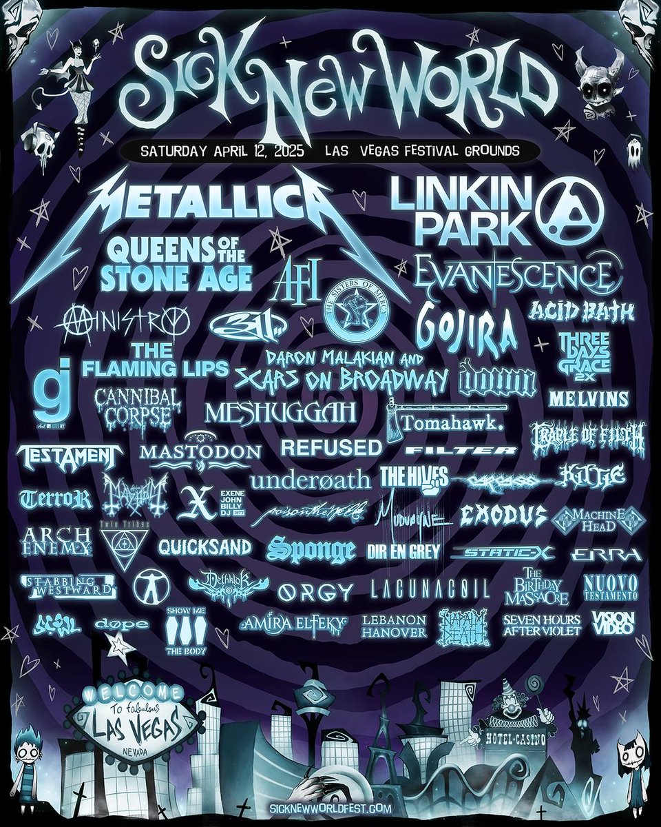 numetal_moment's tweet photo. Sick New World 2025 festival lineup announced (2025) https://t.co/5FEDZ0Gam3