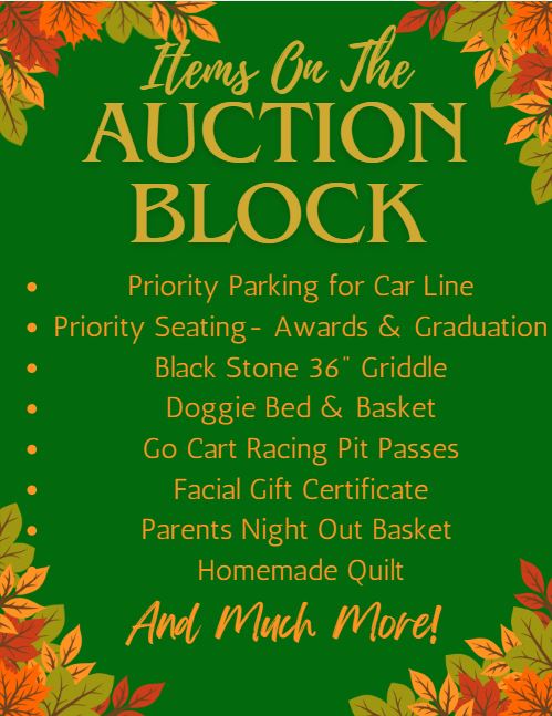 Just SOME of the items to be auctioned this Thursday at the Sparr Fall Festival!