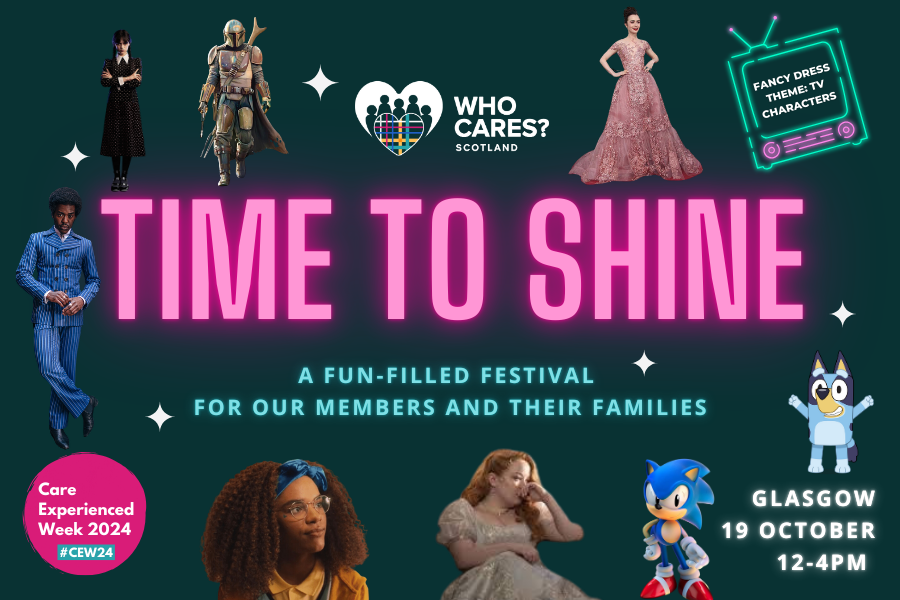UWS (@uniwestscotland) on Twitter photo The <a href="/WhoCaresScot/">Who Cares? Scotland</a> #TimeToShine Festival takes place on Saturday! The event brings Scotland’s Care Experienced community and friends together to have fun and celebrate #CareExperiencedWeek! 🎉
We'd love our UWS community to get involved. Register at whocaresscotland.org/event/time-to-… The <a href="/WhoCaresScot/">Who Cares? Scotland</a> #TimeToShine Festival takes place on Saturday! The event brings Scotland’s Care Experienced community and friends together to have fun and celebrate #CareExperiencedWeek! 🎉
We'd love our UWS community to get involved. Register at whocaresscotland.org/event/time-to-…