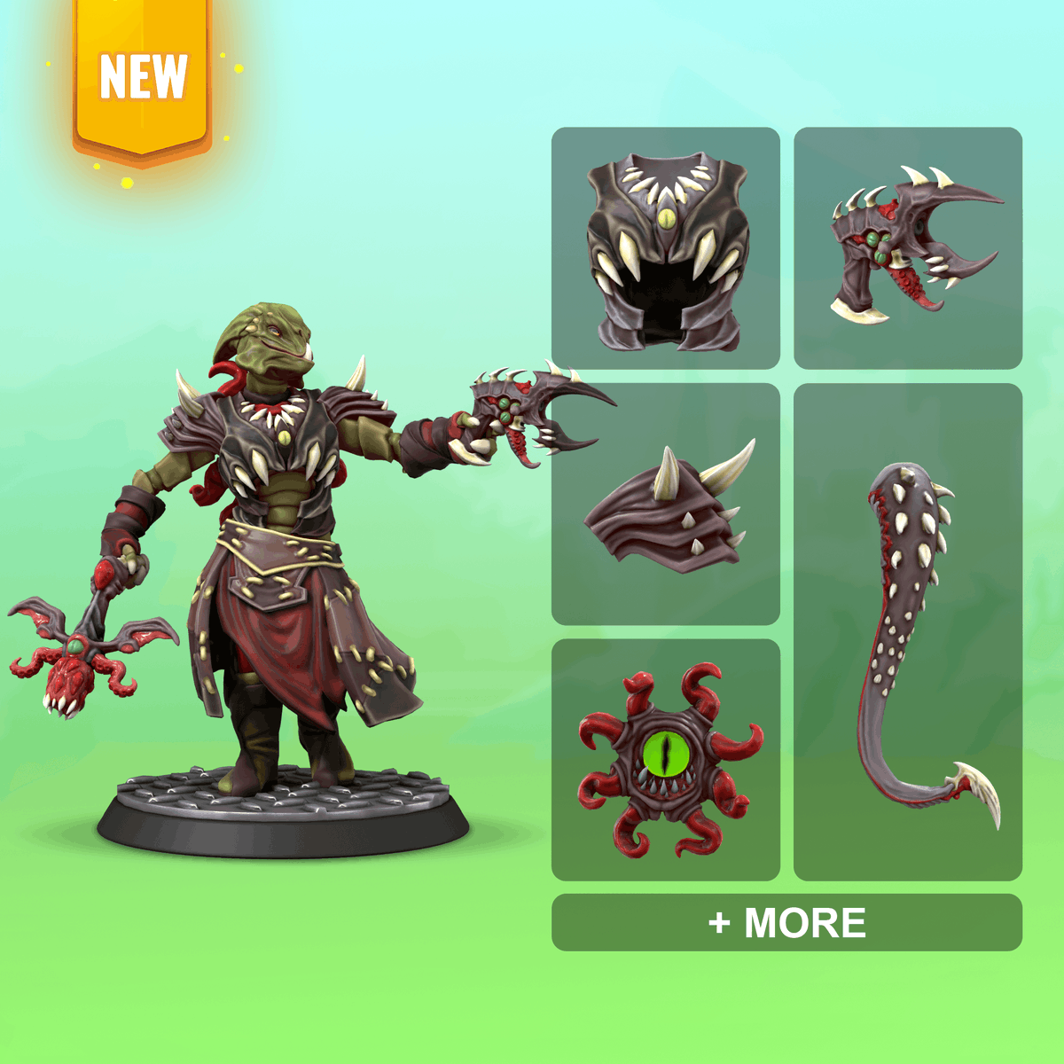 HeroForgeMinis's tweet photo. From the furthest reaches of the galaxy comes a new assortment of extraterrestrial accessories. These semi-organic weapons and armor seem to form a symbiotic relationship with whomever is using them, resulting in incredible power and protection but... perhaps at a cost. https://t.co/ZmI2Kp0Kvr