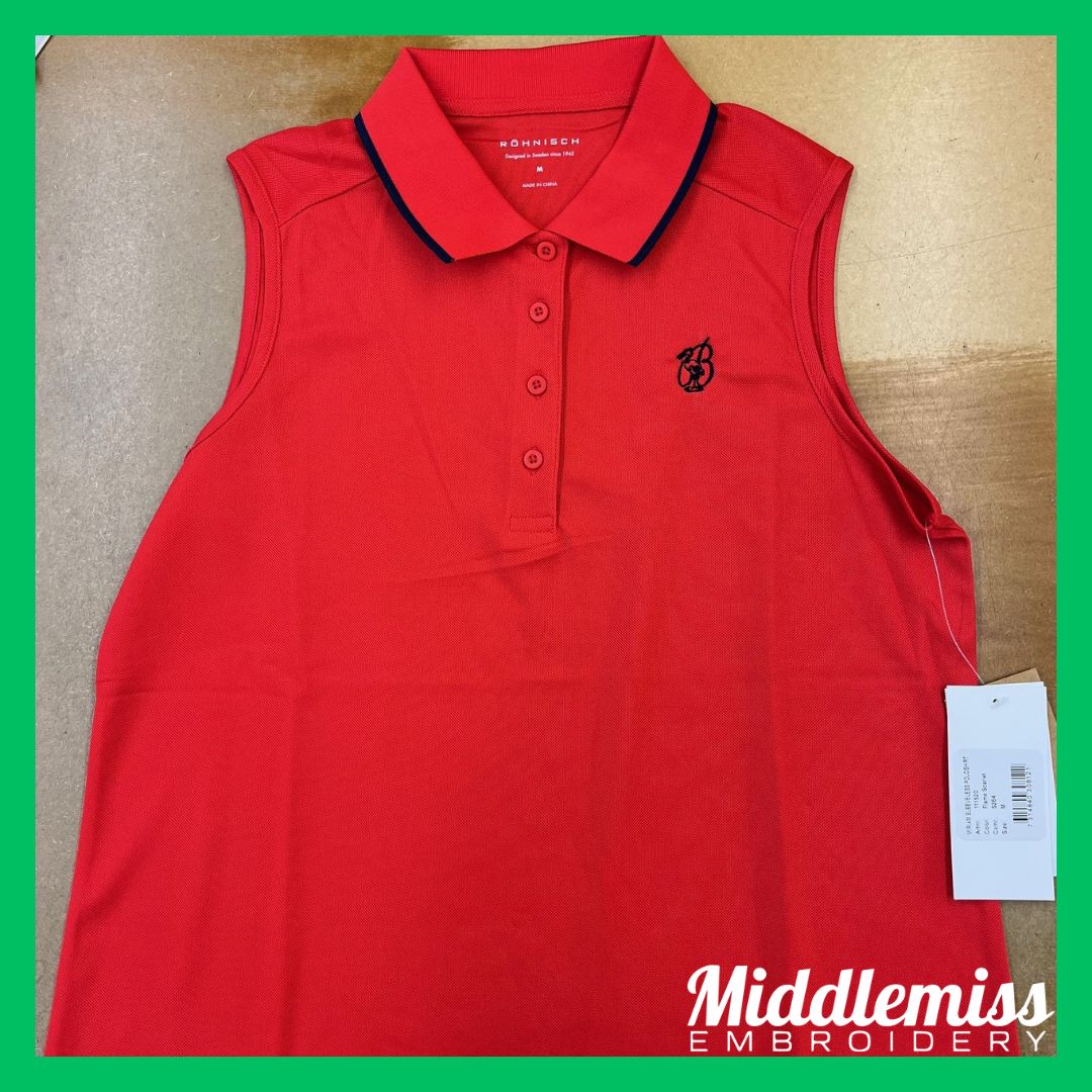MiddlemissEmb's tweet photo. We crested a selection of Rohnisch attire for Buckinghamshire Golf Club. Featuring their distinct emblem flawlessly matched to the detailing on the shirts - creating a cohesive and professional look for their players. 

#middlemissembroidery #rohnisch #golf #embroidery https://t.co/WNscXqTre7