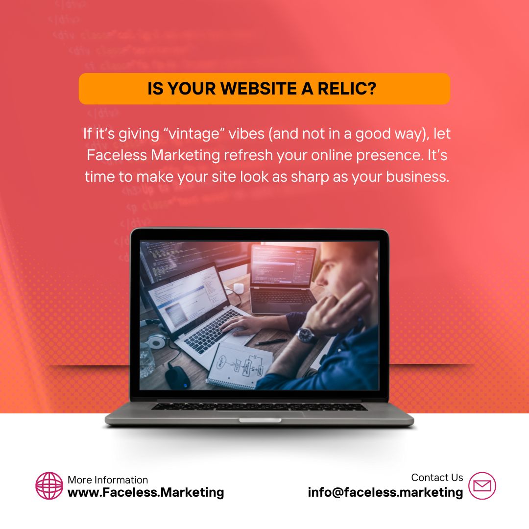 WeAreMarketing's tweet image. Is your website showing its age? If it feels more “retro” than cutting-edge, maybe it’s time for a fresh look. Faceless Marketing is here to revamp your online presence with a modern touch!
#WebsiteRefresh #ModernDesign #DigitalUpgrade #Brand
faceless.marketing