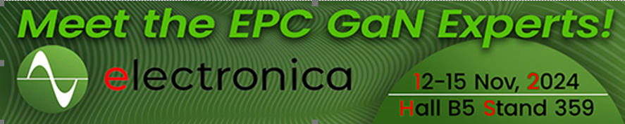 EPC_Space's tweet photo. Electronica is right around the corner! Come visit GaN experts in Hall B5, Stand 359. https://t.co/1R9QmgQCye