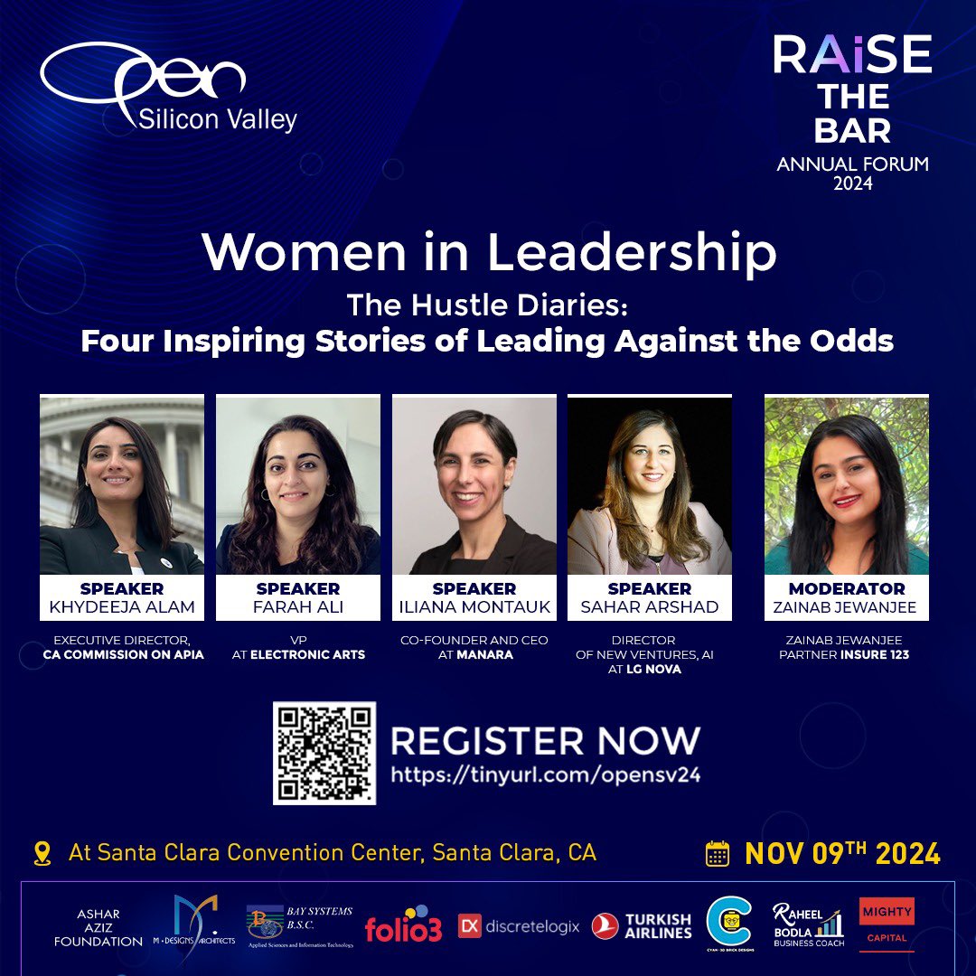 🌟 Women in Leadership: The Hustle Diaries 🌟
Join us at #OpenSV Annual Forum 2024 to hear from 5 incredible women who’ve led with passion &amp; resilience! 🚀

📅 Nov 9, 2024
📍 Santa Clara Convention Center
🔗 Register: tinyurl.com/opensv24

#WomenInLeadership #AF24 #