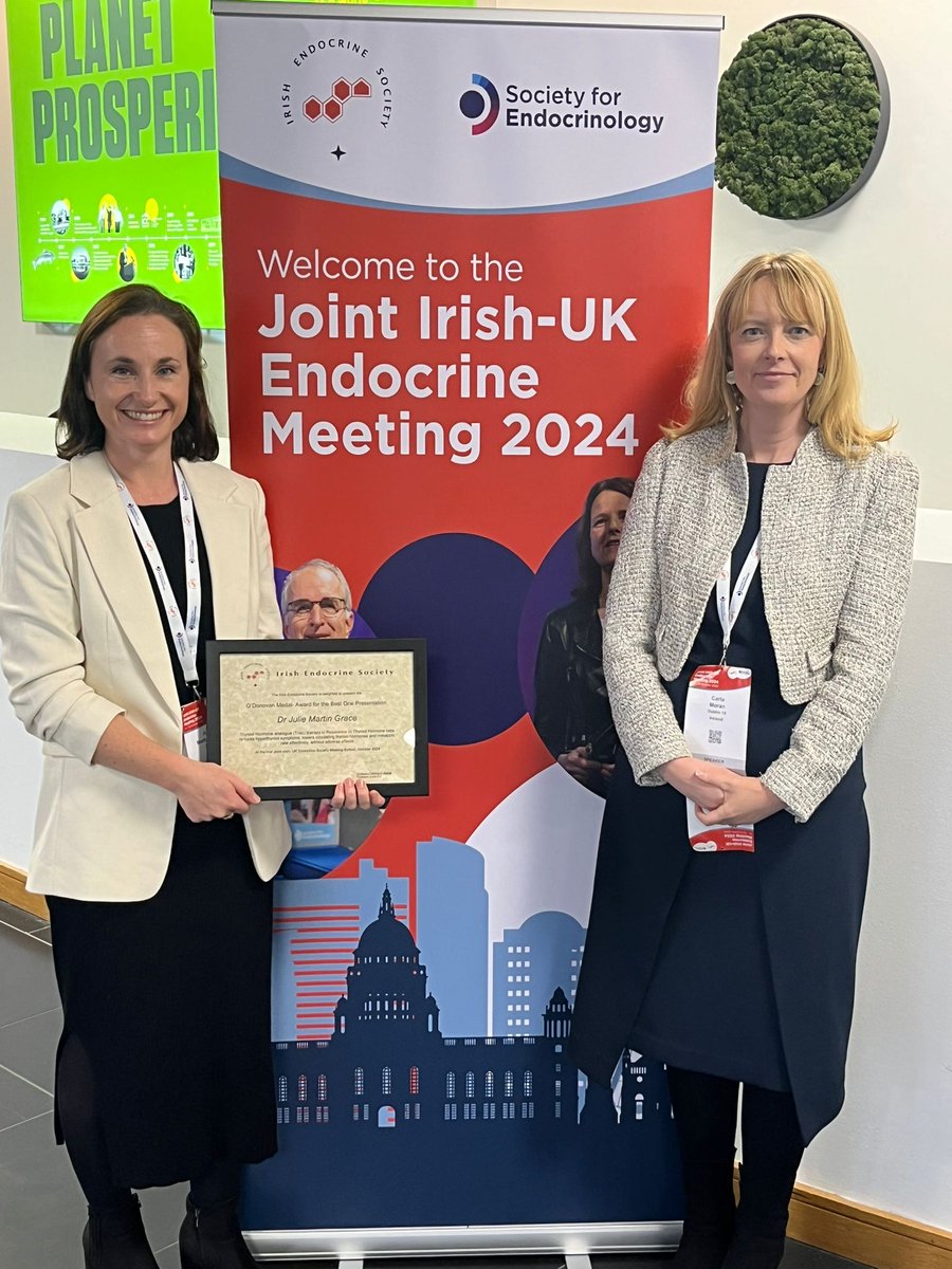 Rare Disease Clinical Trial Network, Ireland (@rare_trial) on Twitter photo Congratulations to Dr Julie Martin Grace, O'Donovan Medal winner for work on rare thyroid disease, with Dr Carla Moran <a href="/IrishEndocrine/">Irish Endocrine Society</a> <a href="/Soc_Endo/">Society for Endo</a> <a href="/svuh/">St Vincent's University Hospital (SVUH)</a> <a href="/UCDMedicine/">UCD Medicine</a> <a href="/ThyroidBritish/">BritishThyroidAssociation</a> #raredisease Congratulations to Dr Julie Martin Grace, O'Donovan Medal winner for work on rare thyroid disease, with Dr Carla Moran <a href="/IrishEndocrine/">Irish Endocrine Society</a> <a href="/Soc_Endo/">Society for Endo</a> <a href="/svuh/">St Vincent's University Hospital (SVUH)</a> <a href="/UCDMedicine/">UCD Medicine</a> <a href="/ThyroidBritish/">BritishThyroidAssociation</a> #raredisease