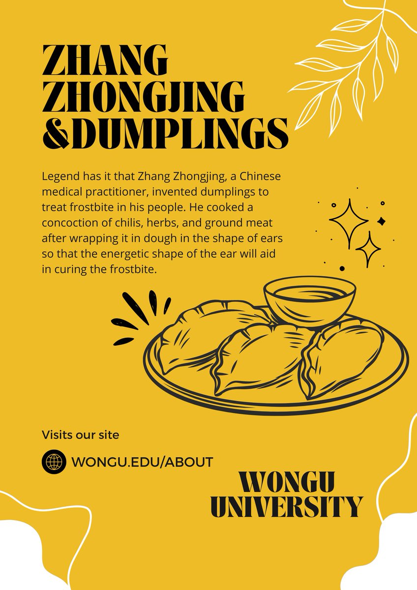 Legend has it that Zhang Zhongjing, a Chinese medical practitioner, invented dumplings to treat frostbite in his people. 
instagram.com/p/DBJw9wVyb2H/…
 #acupuncture #lasvegas #wonguuniversity #nutrition #food #energy #dongzhi #winter #solstice #ear #tcm #medicine #om #dumplings