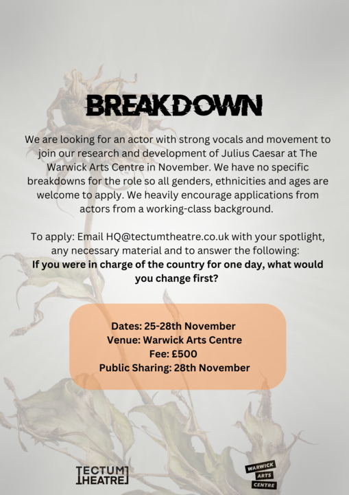 Actors, Romans, Countrymen! Lend me your ears!