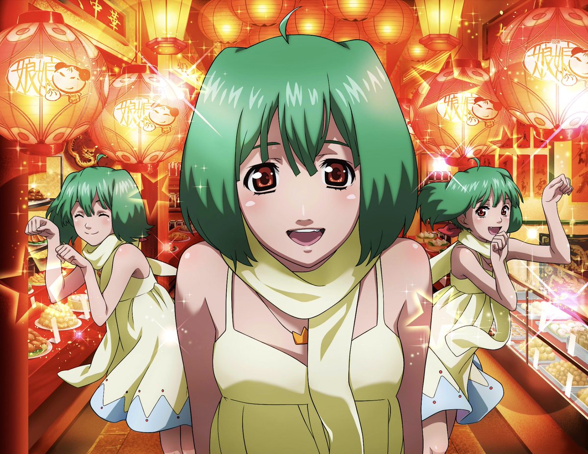 Angelfoxdreamer's tweet photo. Ranka's super fluffy scarf looks really cosy. Artwork is from Uta Macross game. 

#Macross https://t.co/1apqYAKouK