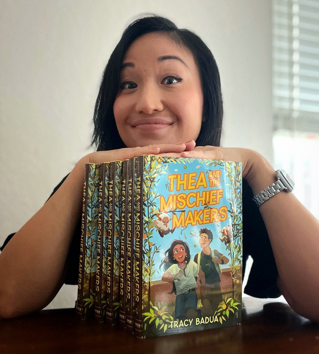 THEA &amp; THE MISCHIEF MAKERS is out! ✨

I hope you all love Thea, my strong, sporty, Filipino American main character who not only has to navigate a shaky social life but a pair of vengeful duwendes as well