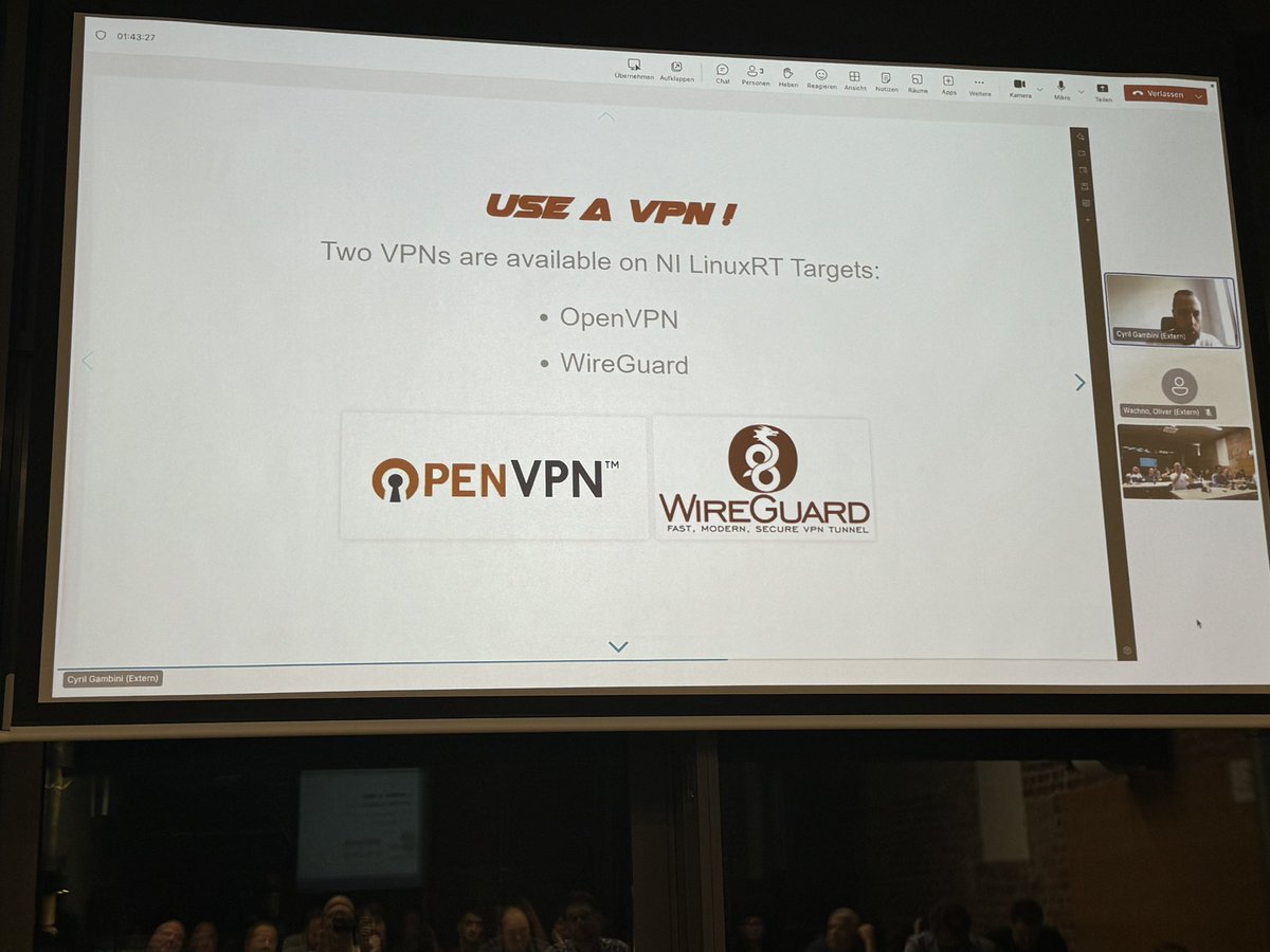joerghampel's tweet image. Mastermind Cyril Gambini from Neosoft Technologies is joining #WUELUG live from Canada to lecture us on security concerns when working with NI Linux Real-Time. A real eye-opener for sure 👀

#createbettersoftware