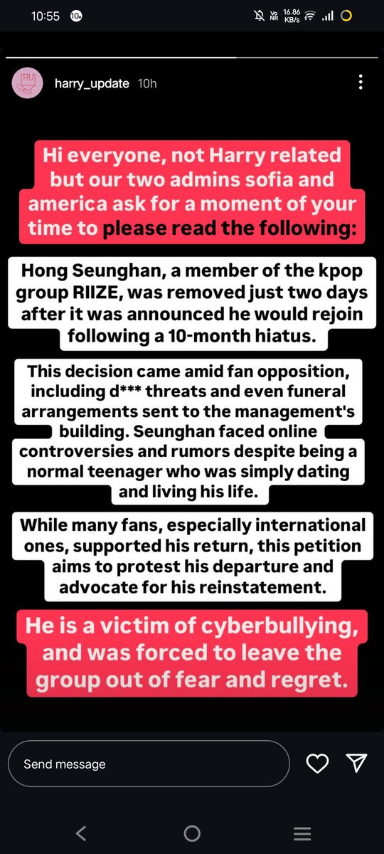 SEUNGHANTL's tweet photo. Not only K-pop fandoms, but also pop fandoms are now joining the fight for Seunghan's justice. I just saw a huge Harry Styles update page with over 140,000 followers supporting Seunghan. Thank you so much for standing for humanity. Justice for Hong Seunghan! https://t.co/qAjYN9HEKS