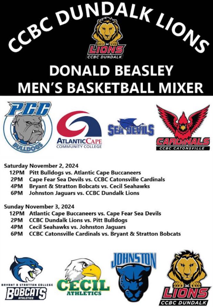 Don Beasley Mixer To start 2024-25 season in the Lions 🦁 Den. All games streamed live on YouTube 🔥🔥🔥🔥