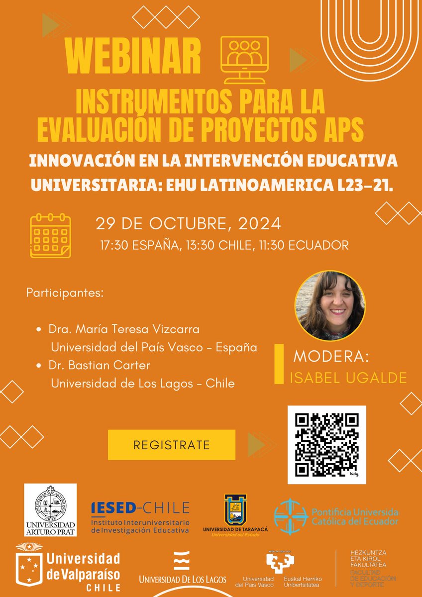 Recogemos un registro del 2do Webinar sobre ApS U: seguimiento a proyectos ApS. 
Y, luego, invitarles al 3er webinar y a los espacios públicos presenciales de la I reunión científica en ApS U a celebrarse en Vitoria (Euskadi, España) el 28 y 29 de octubre de 2024.