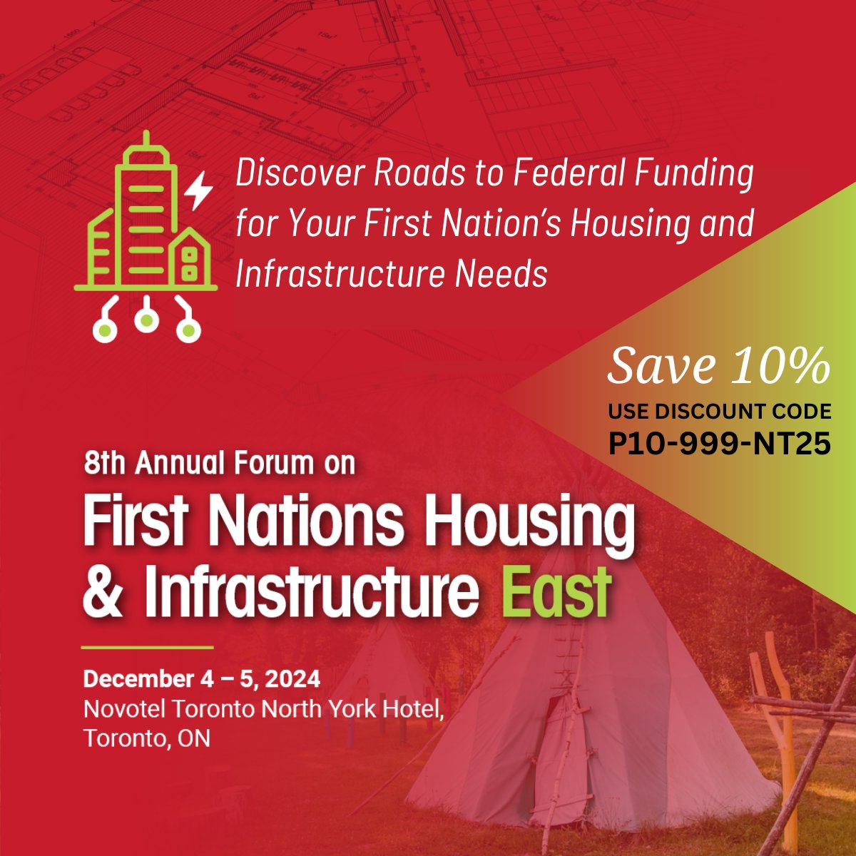 On Dec 4-5, join CI’s First Nations Housing &amp; Infrastructure Forum in Toronto to analyze federal
budget funding allocation, identify financing opportunities, and address your First Nation’s
housing challenges. SAVE 10% with code: P10-999-NT25. #FNHousing
shorturl.at/2Cwng