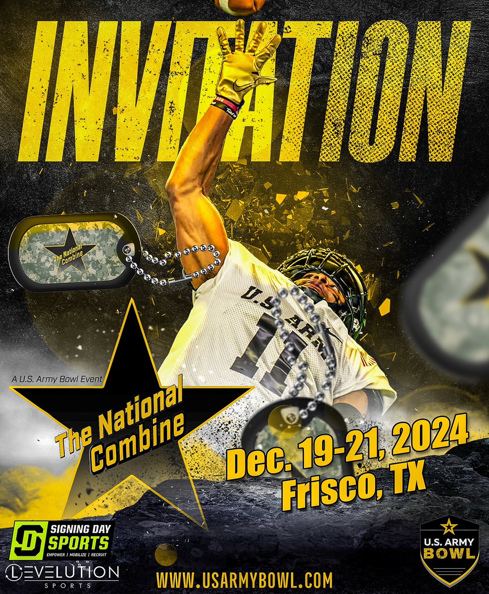 alvinteixeira3's tweet photo. Proud to receive my official invitation letter to #TheNationalCombine #TNC at the @USArmyBowl  @ArmyBowlCombine Thank you @GregCooperNJ @FBCoachTJBrown https://t.co/zB79mJ94ft
