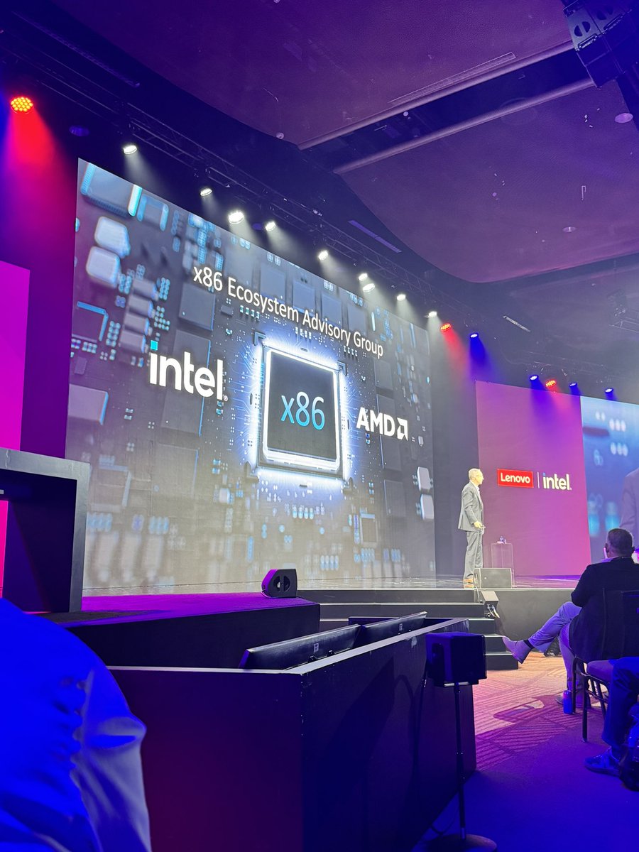 Big moves at #LenovoTechWorld24 ! The #AI compute landscape is evolving with #Intel and #AMD joining forces to shape the future of x86 innovation. Exciting times ahead for AI hardware that <a href="/CUDOS_/">CUDOS</a> will operate on ! 💻🚀 #AICompute #TechInnovation