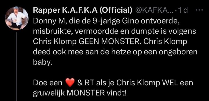 Onze valse rijmkleuter laat ook weer eens een natte scheet. Ik heb mij werkelijk nergens uitgelaten over Donny M.