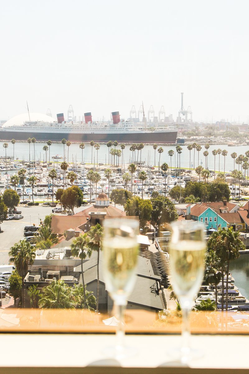 Cheers to good vibes and great views! <a href="/thequeenmary/">Queen Mary</a> #queenmary #hyattregency #hyattregencylongbeach