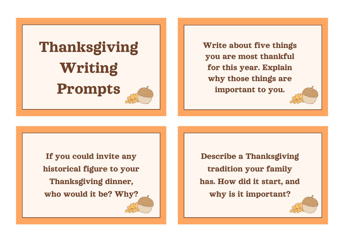EngTeachToolBox's tweet photo. 🦃✨ Spark creativity this Thanksgiving with my writing prompt task cards! Perfect for grades 6-12, these prompts inspire gratitude and imagination. 🍂✍️ https://t.co/cL7voRAsQU
#Thanksgiving #WritingPrompts #ELA #TeacherResources #CanvaTemplates https://t.co/cgHWGAV1wj