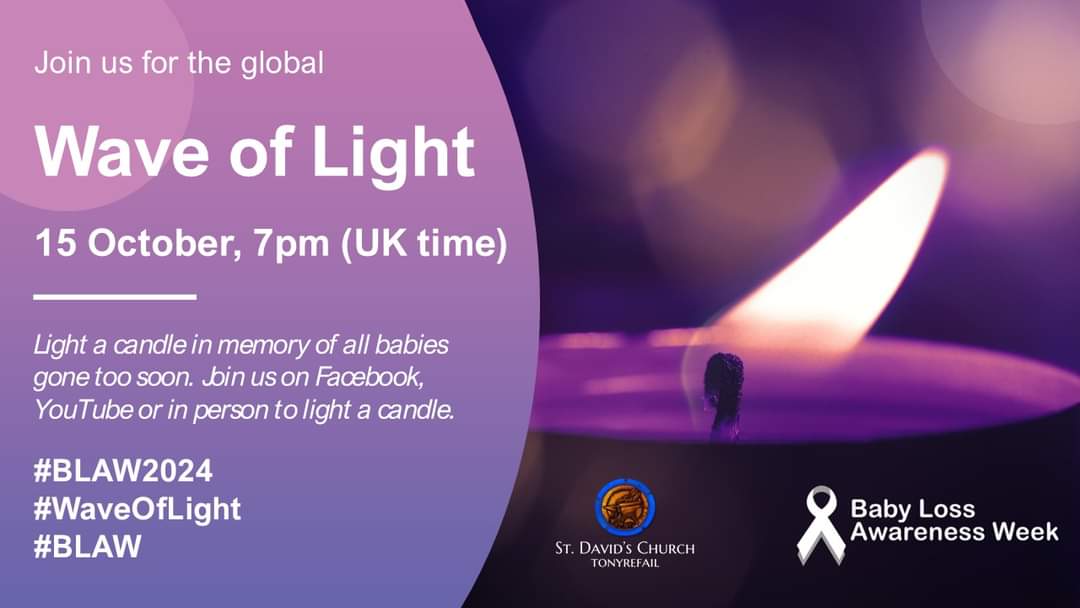 We'll be going live over on Facebook and YouTube in 20mins to mark the end of Baby Loss Awareness Week. We will be lighting candles for babies gone too soon.

#BLAW2024 #BLAW #WaveOfLight