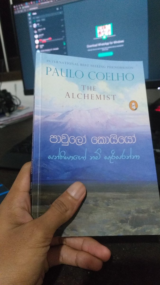 Shihar_Jay's tweet photo. What is the best experience for a Sri Lankan reader, in your opinion? The English book, #TheAlchemist or the Sinhala one, #සන්තියාගෝනම්සැරිසරන්නා?
#paulocoelho https://t.co/FxYlzw8wMU