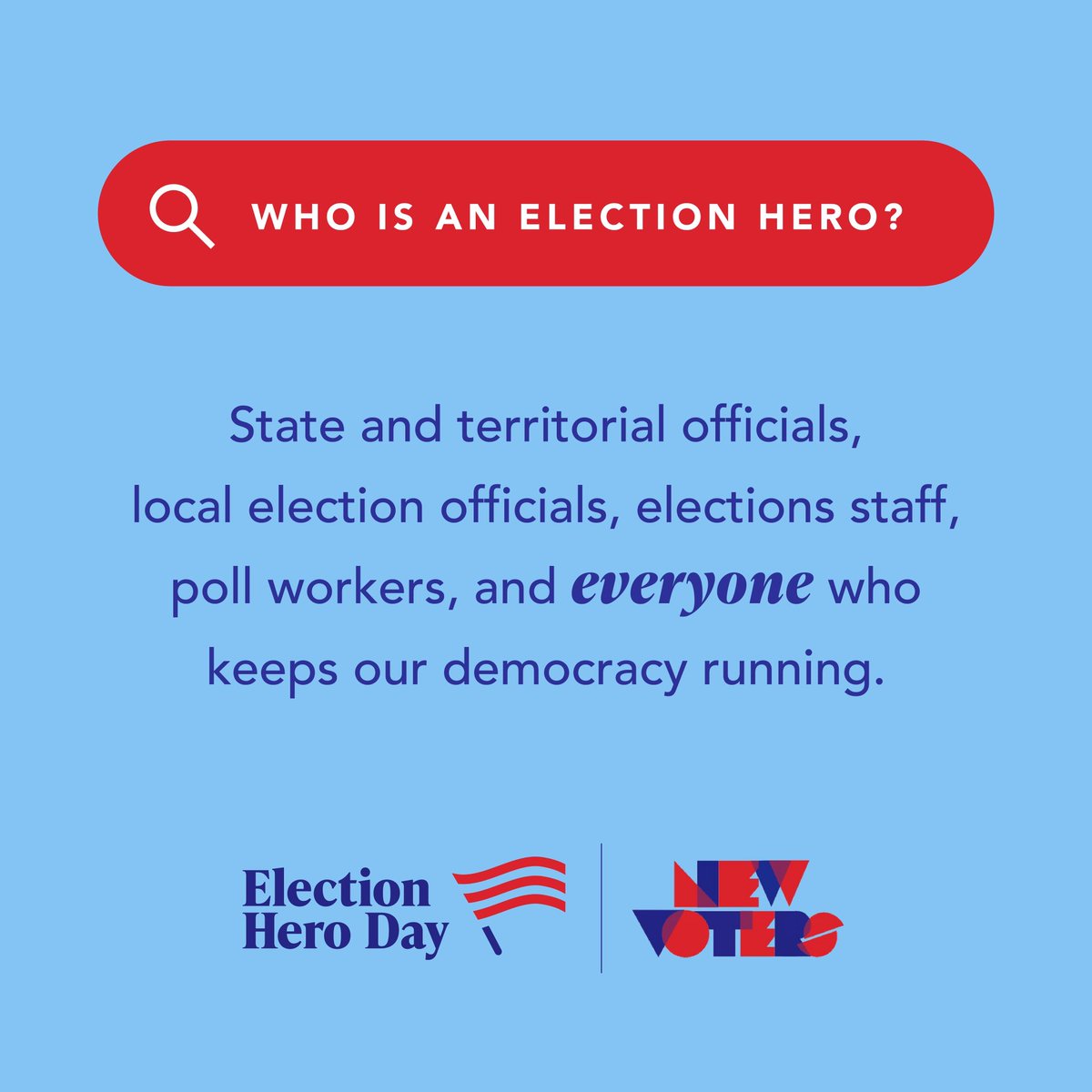 We are so proud to partner with Election Hero Day! But first, what is election hero day and who is an election hero? Read the posts below to find out! 

#vote #election #voting #electionheroday #voter #registration #SpreadTheWord #thankyouelectionheroes