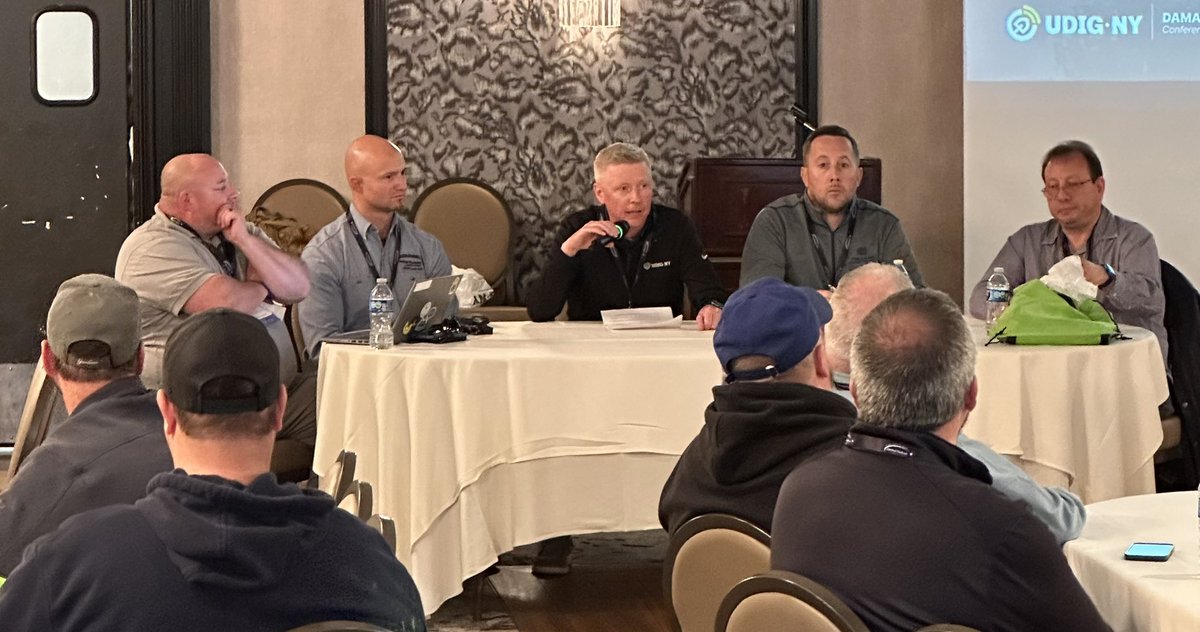 UDig NY President / CEO <a href="/Hopper_Kevin/">Kevin Hopper</a> leads a utility panel discussion at the 2024 Damage Prevention Conference &amp; Expo.