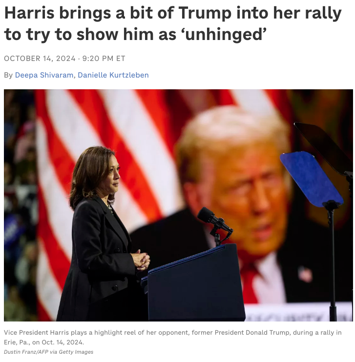 Vickie386's tweet photo. #trumpIsAnexistentialthreat Harris turns Trump’s threats about the ‘enemy within’ against him at PA rally https://t.co/zUhJ02mGCp Harris told the crowd in Eerie that they don’t have to take her word for it when it comes to Trump’s malign intent, rolling footage of Trump speaking. https://t.co/3WhM1YhHlK
