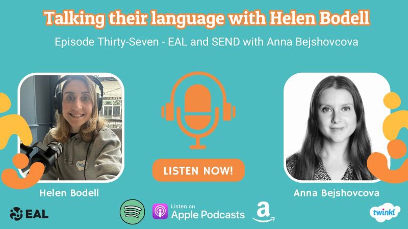 twinkl_eal's tweet image. It’s #TalkingtheirlanguageTuesday and we have a brand new episode of our #EAL podcast to share with you

Available here: twinkl.co.uk/l/1m1w89 or on all streaming platforms 🧡

Let us know what you think and if you can like, subscribe and leave us a review 🎙️

#podcast #educhat