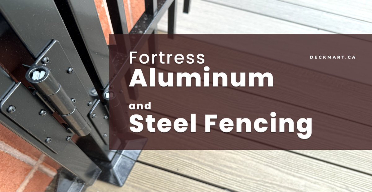 deckmart's tweet photo. Discover the Strength and Elegance of Frotress Steel and Aluminum Fencing at our 24/7 outdoor display, right outside the DeckMart showroom.

Experience unmatched durability, longevity, and security on your own time, and see what premium materials truly feel like. https://t.co/6N3yIO8lg5