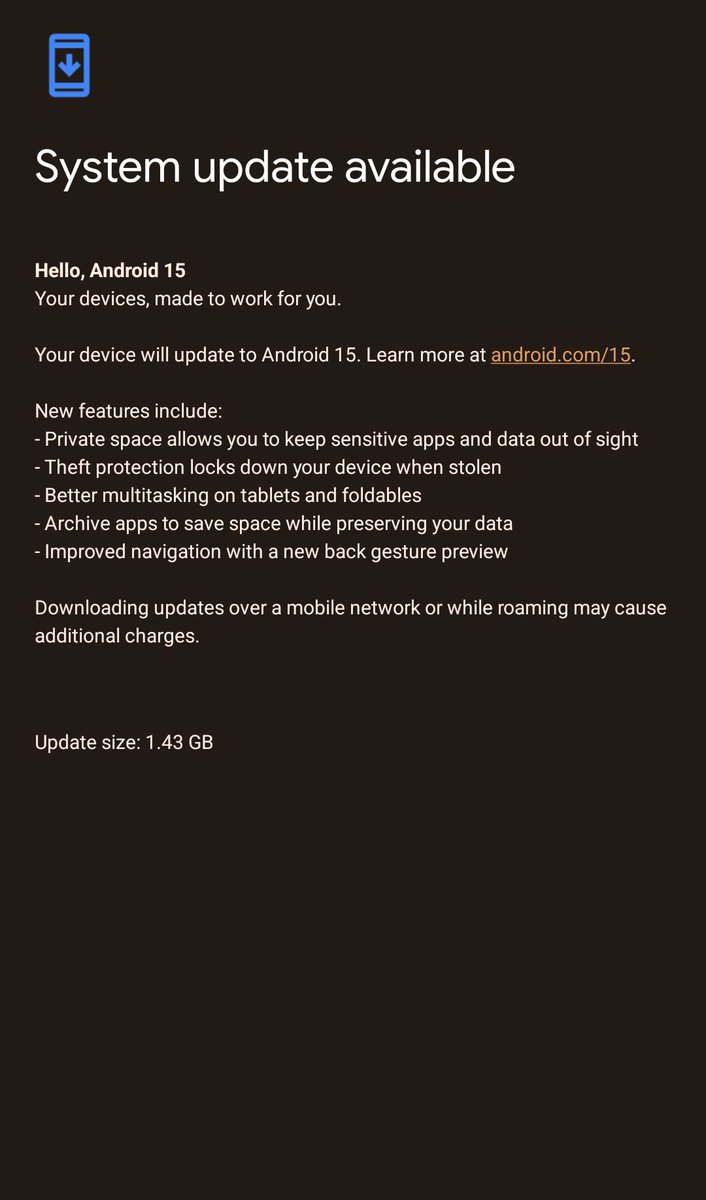 ishantkh's tweet image. &quot;Thrilled to upgrade to #Android 1 5! Loving the sleek new design and enhanced features. Excited to explore more! #TechUpdate #AndroidLovers
