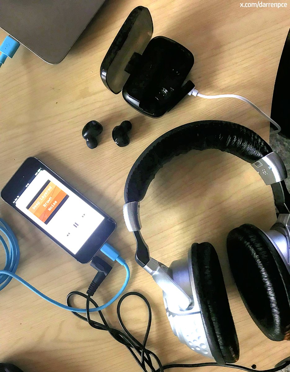 darrenpce's tweet image. My old #iPhone5 has a second life as an mp3 player with headphones, specifically for brown noise and (pending) noisy, long coach journeys. Because, I discovered that spending £7.99 on a pair of earbuds and expecting them to work is like spending £7.99 on a pair of Space Shuttles.