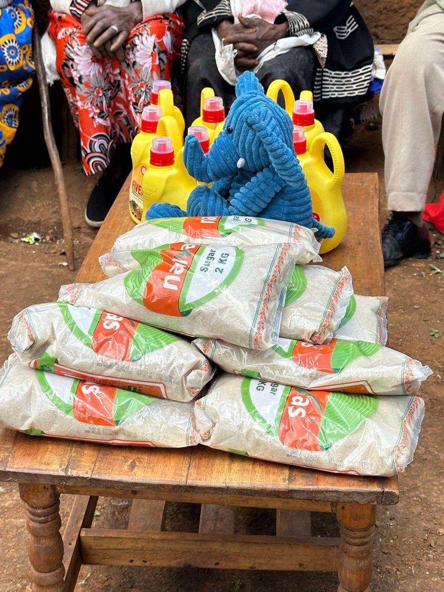 ElliePrimary1's tweet image. Blue Ellie has been delivering baby clothes, soap and maize to mothers, and maize, sugar and oil to the elderly. All were thrilled and very pleased to meet Blue Ellie. #WhereIsEllie #ReachingTheWorld #TeachSDGs