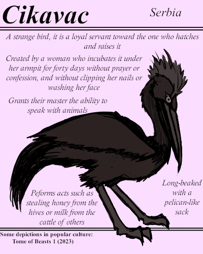 BriefBestiary's tweet photo. Devoted birds, following the wish of their master. Typically, it  seems these wishes involve the siphoning certain resources from other  people. https://t.co/UQMaZ569Du