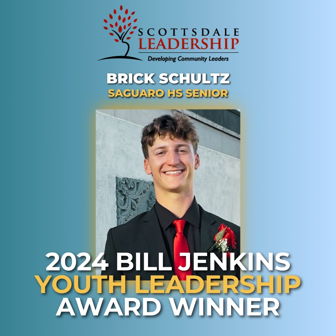 Congratulations to Saguaro High School senior Brick Shultz, recipient of the 2024 Bill Jenkins Youth Leadership Award from Scottsdale Leadership! #SaguaroHS #ElevateExcellence
