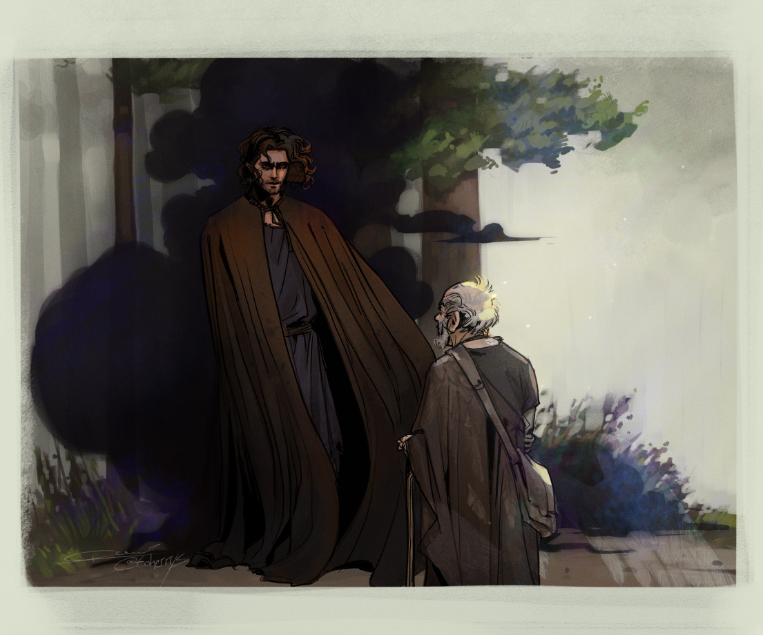 /That way lies death, friend / I know you've suffered / There's another life waiting for you, you just have to turn toward it/

I love the theory that Diarmid was actually Eönwë, come to get Sauron/Mairon back home
#TheRingsofPower
