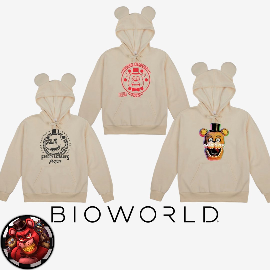 FazBearCollects's tweet image. 🐻🍕New @BioworldMerch Women’s Tofu Long Sleeve Hooded Sweatshirts With 3D Ears🍕🐻

#fivenightsatfreddys #scottcawthon #bioworld #fnaf #fnafnews #fnafmerch
