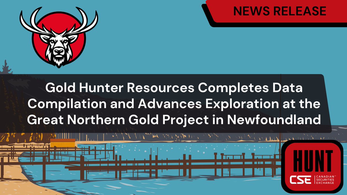 🚀 Exciting News! Gold Hunter Resources has completed data compilation and is advancing exploration at the Great Northern Gold Project in Newfoundland. 📊✨

🔗 Read the full release: goldhunterresources.com/gold-hunter-re…

🇨🇦 CSE: $HUNT
🇺🇸 USA: GHREF

#GoldHunter #Newfoundland #Investing #Gold