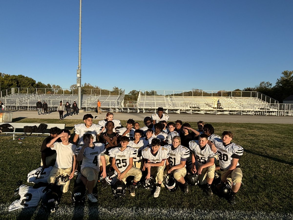So proud of this group. Finished the season with a win over Leavenworth. Big things in the future for them. #TMS #GoldenBearFootball ⚫️🟡🐻