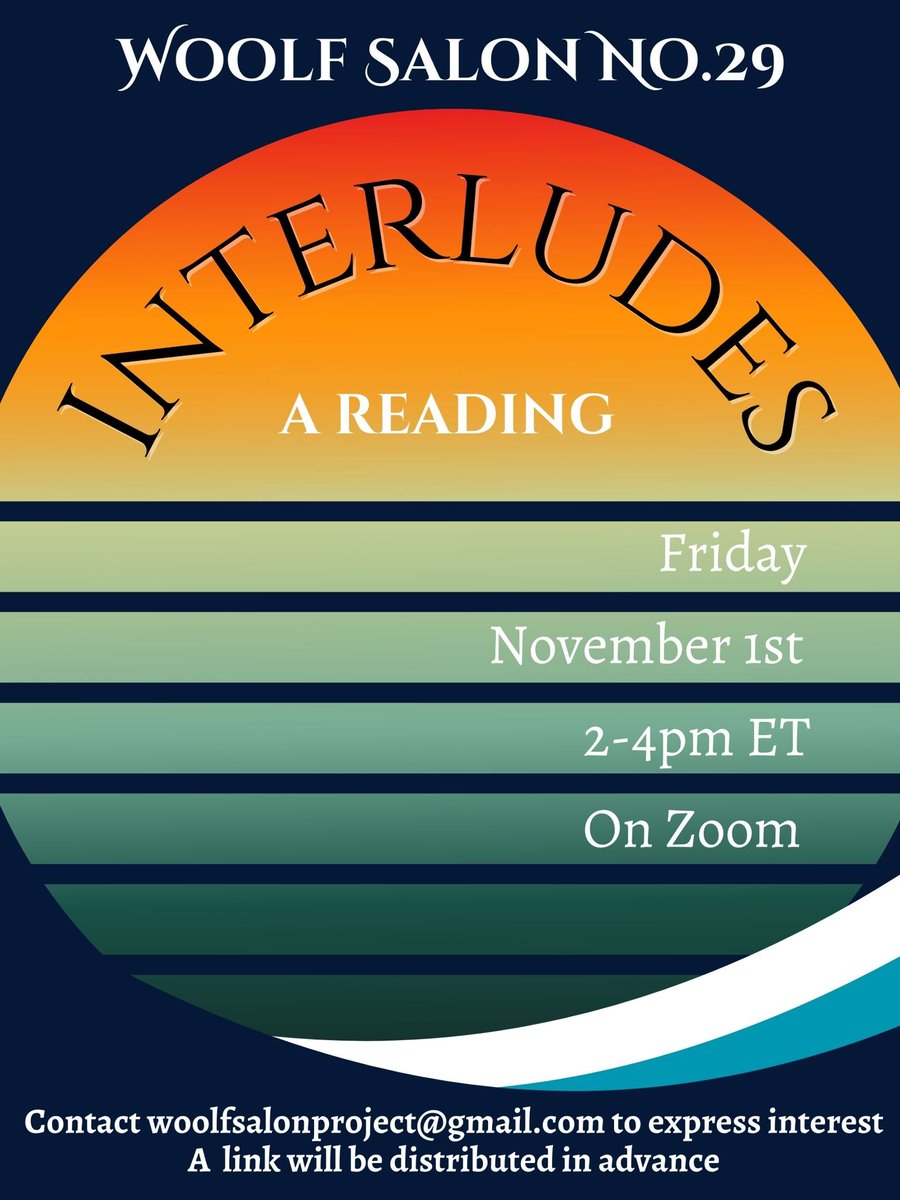 Save the date! 🌊 Come read the Interludes of Woolf’s The Waves 🌊 and luxuriate in their wild diurnal poetics post. Sign up sheet for reading will be circulated via salon invite soon. 🌊 #virginiawoolf