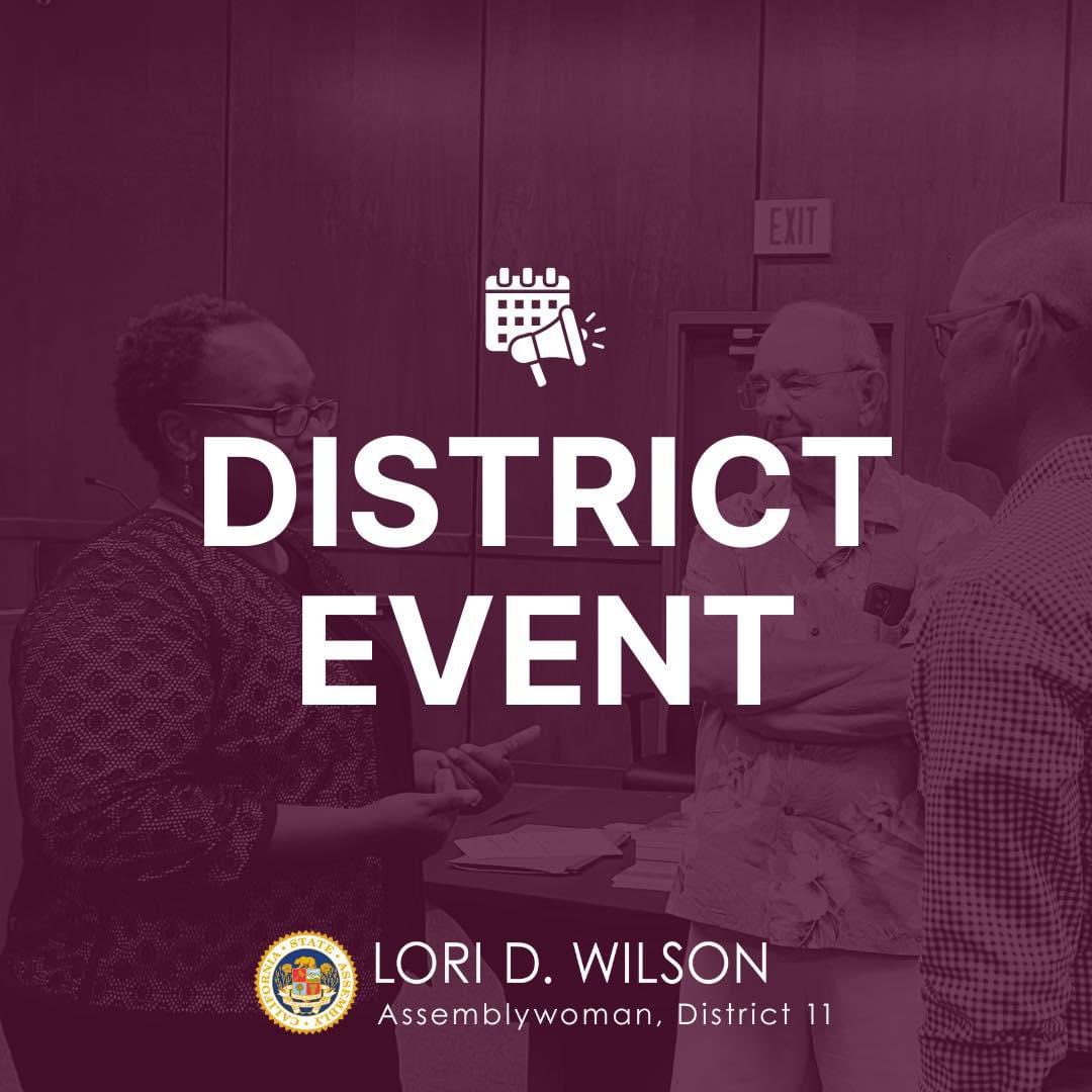 AsmLoriDWilson's tweet photo. 📣Fairfield neighbors! Join us for our upcoming AD11 @ City Hall event in Fairfield. I’ll be meeting with city staff, local businesses, constituents &amp; nonprofits to discuss the issues that matter most to you. This is your chance to share your thoughts directly with me &amp; my staff. https://t.co/wHm4WO0c4b
